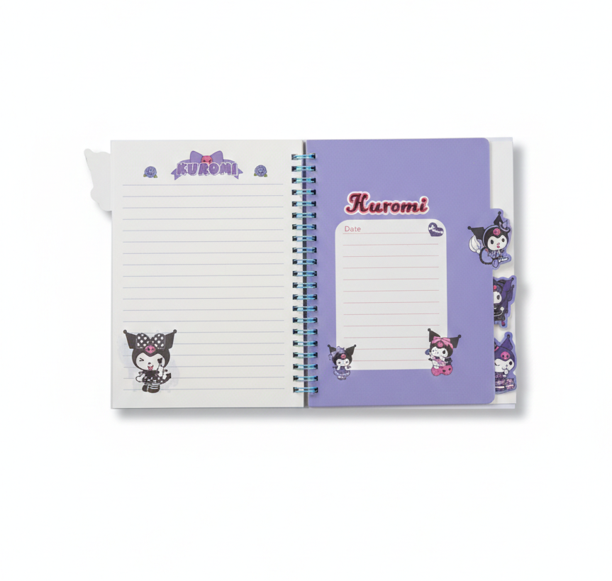 Kuromi Spiral Notebook / Journal - Kinder Kreato