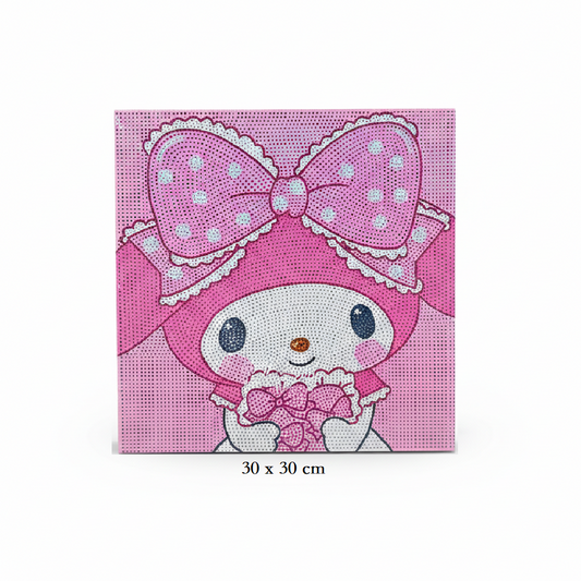 Diamond Painting Canvas Kit – 30×30 cm |Cute Bow - Kinder Kreato