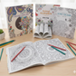 Colored Pencil Coloring Books – Set of 8 | Relax & Create Art - Kinder Kreato