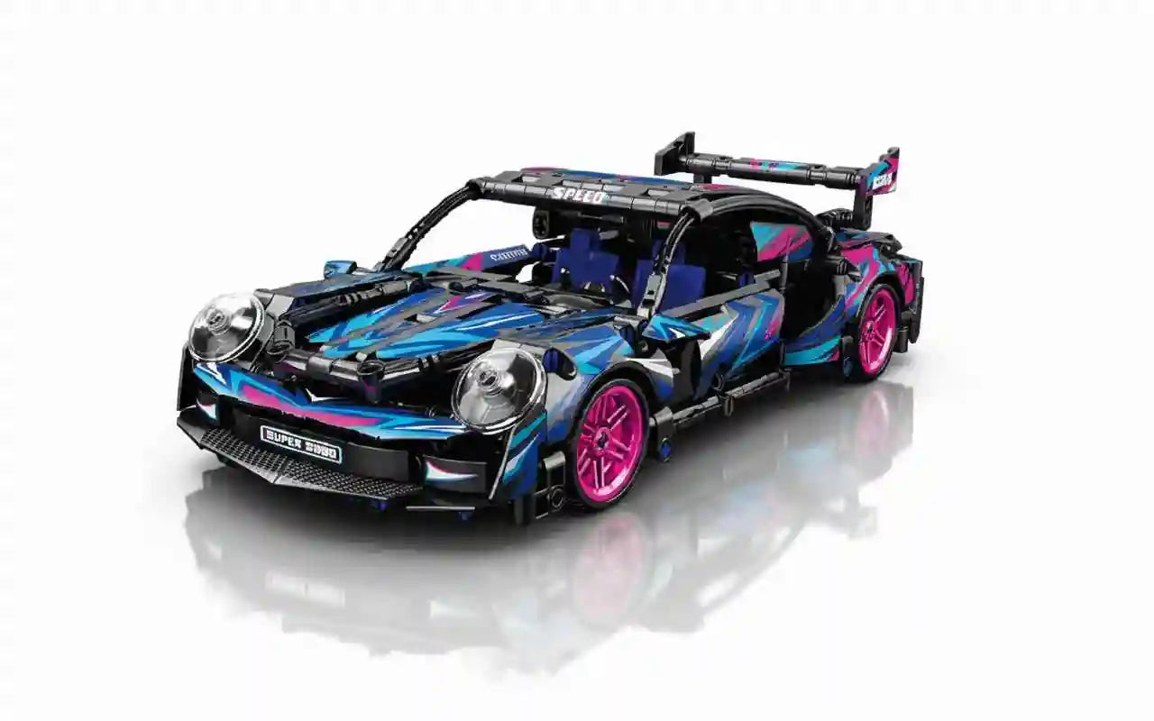 455-Piece Building Blocks Sports Car Toy | DIY Collectible Car Model Kit (1:18 Scale) - Kinder Kreato