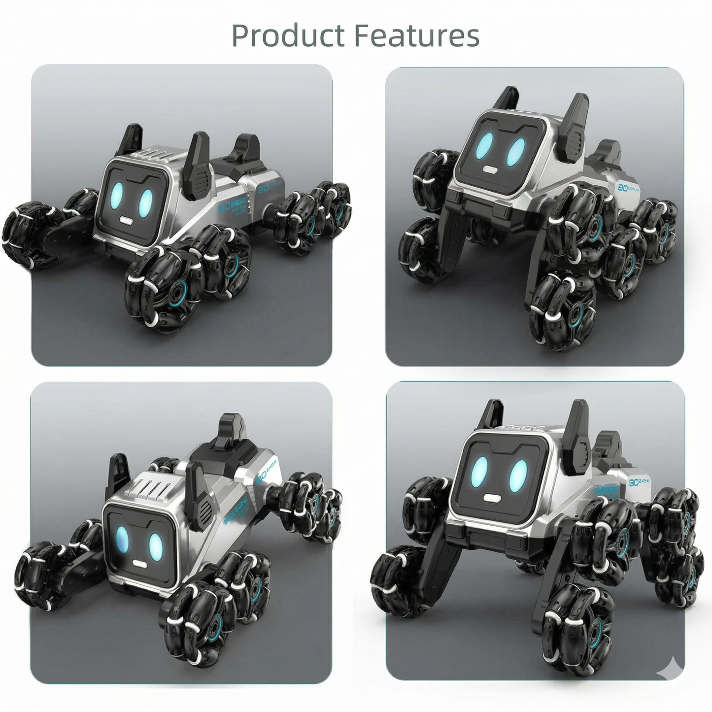 2.4GHz RC 8-Wheels Stunt Robot Dog