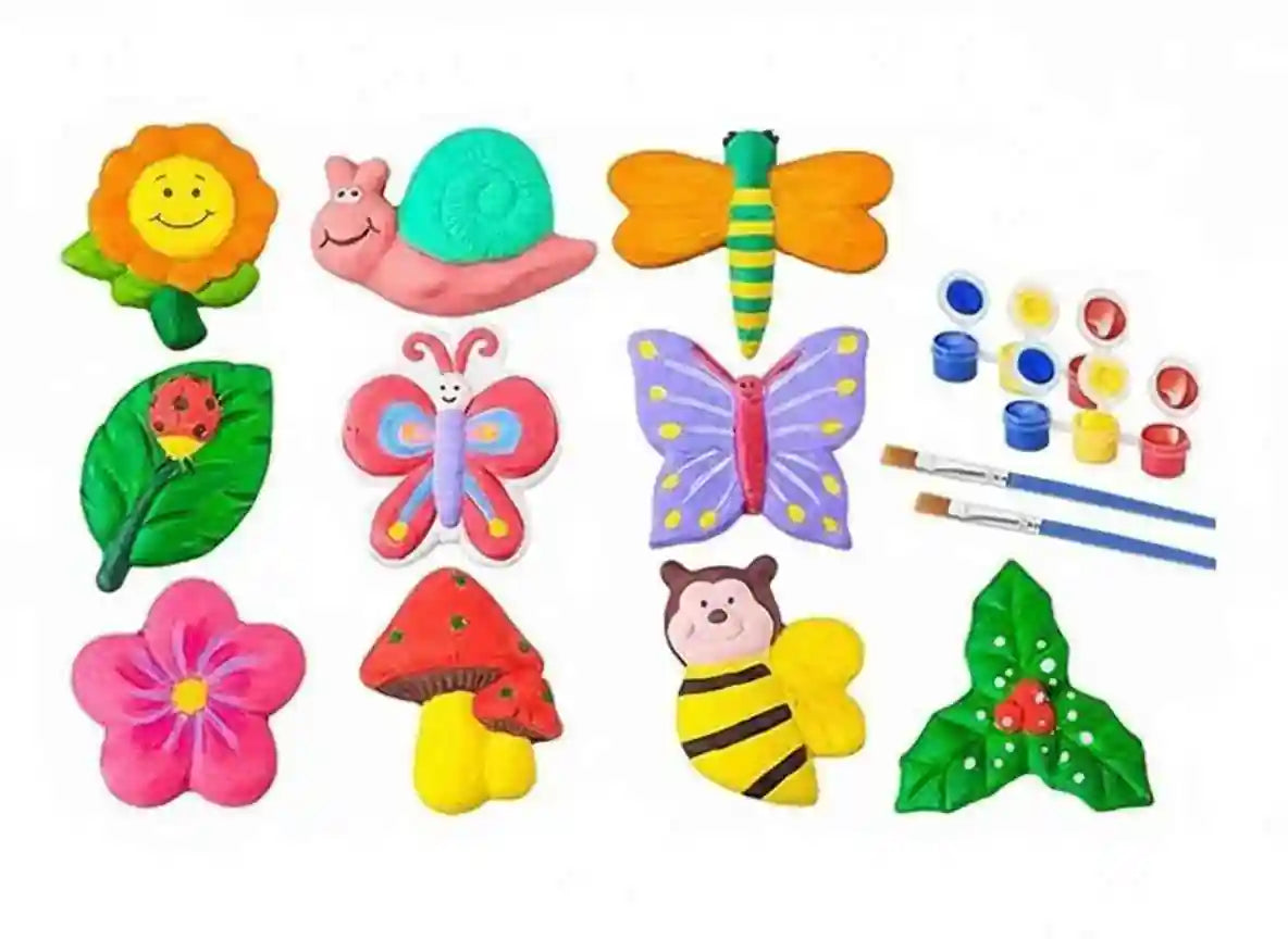 Plaster Mould Painting Kit for Kids – DIY Creative Craft Set | Pack of 2 - Kinder Kreato