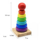 Wooden Rainbow Stacking Tower – 8 Stages - Kinder Kreato