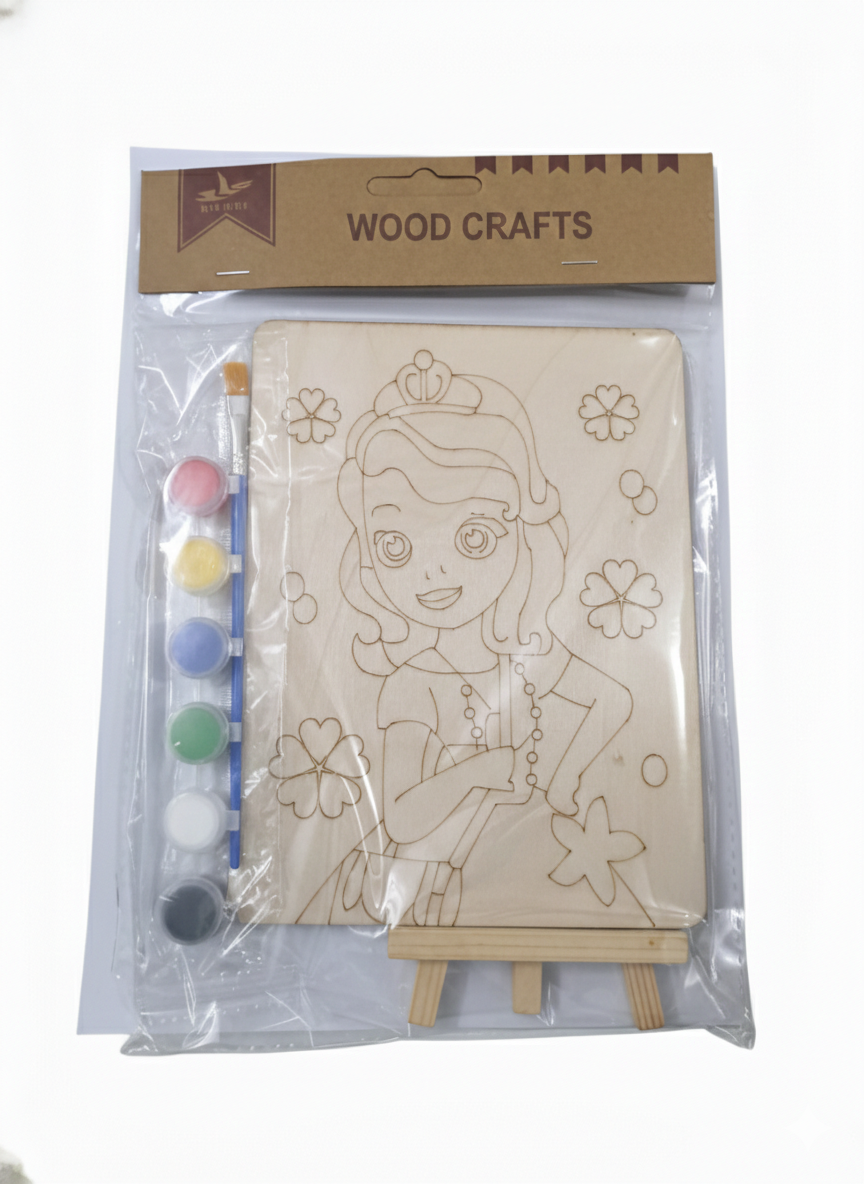 DIY Painting Art Kit | Wooden Canvas With Stand - Kinder Kreato