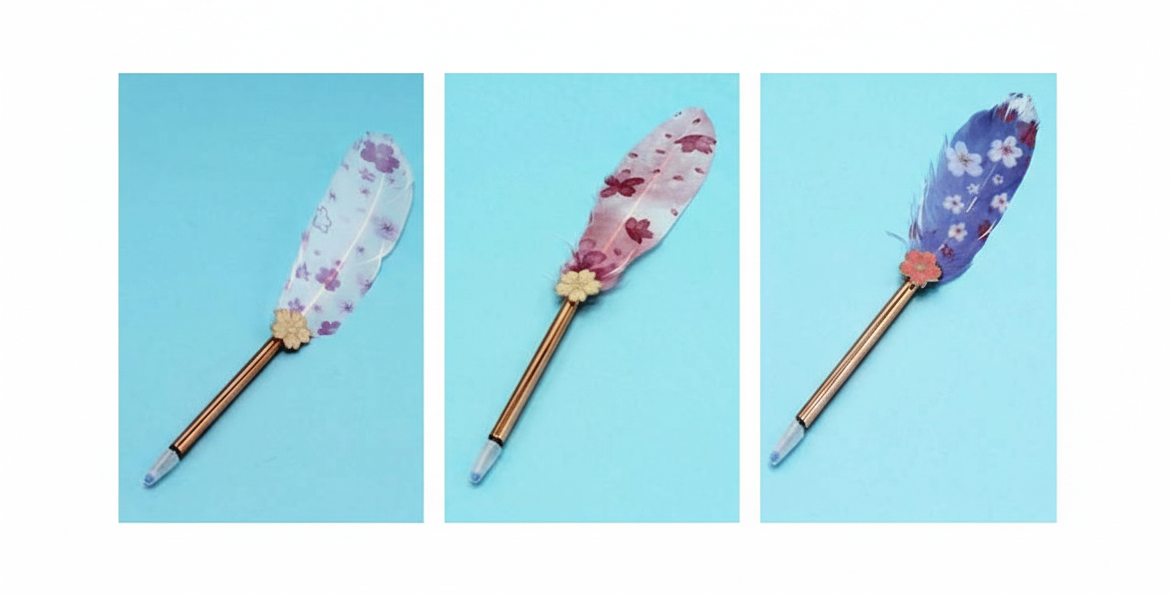 Feather Gel Pen for Kids & Stationery Lovers - Kinder Kreato