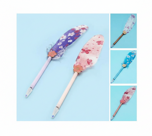 Feather Gel Pen for Kids & Stationery Lovers