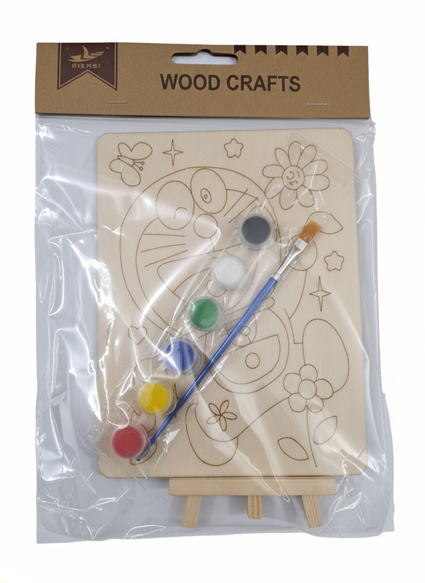 DIY Painting Art Kit | Wooden Canvas With Stand - Kinder Kreato