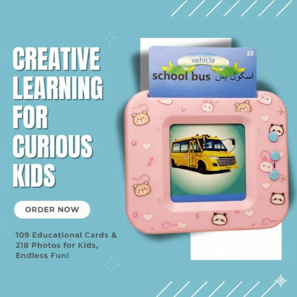 Misen Talking Flash Cards Learning Toy – Educational Flashcard Reader for Kids Age 2–6 | Early Learning Speech & Sound Device for Toddlers