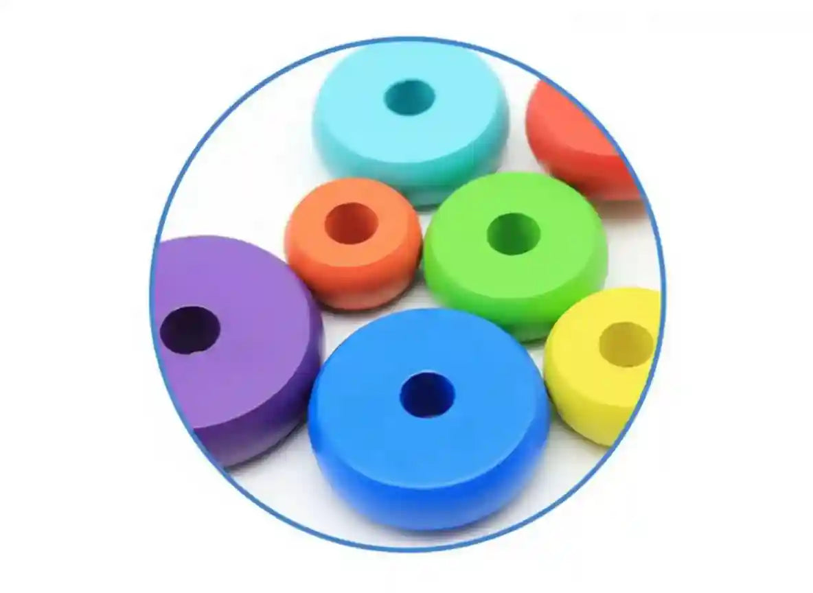 Wooden Rainbow Stacking Tower – 8 Stages - Kinder Kreato