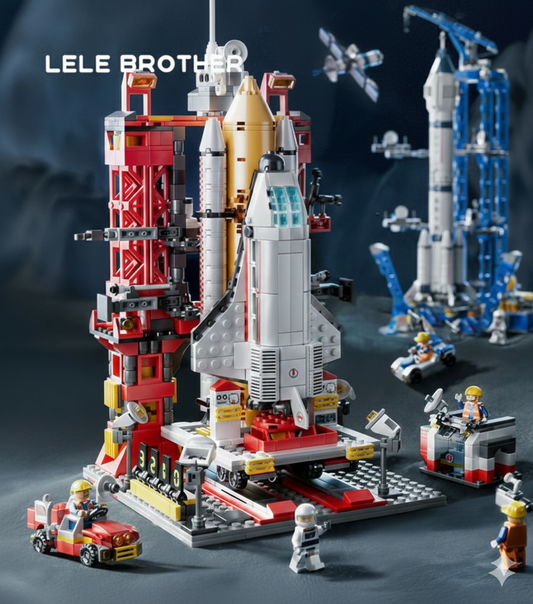 1059 Pcs Space Shuttle Rocket Building Blocks Toy | Large Rocket with Astronaut Minifigures