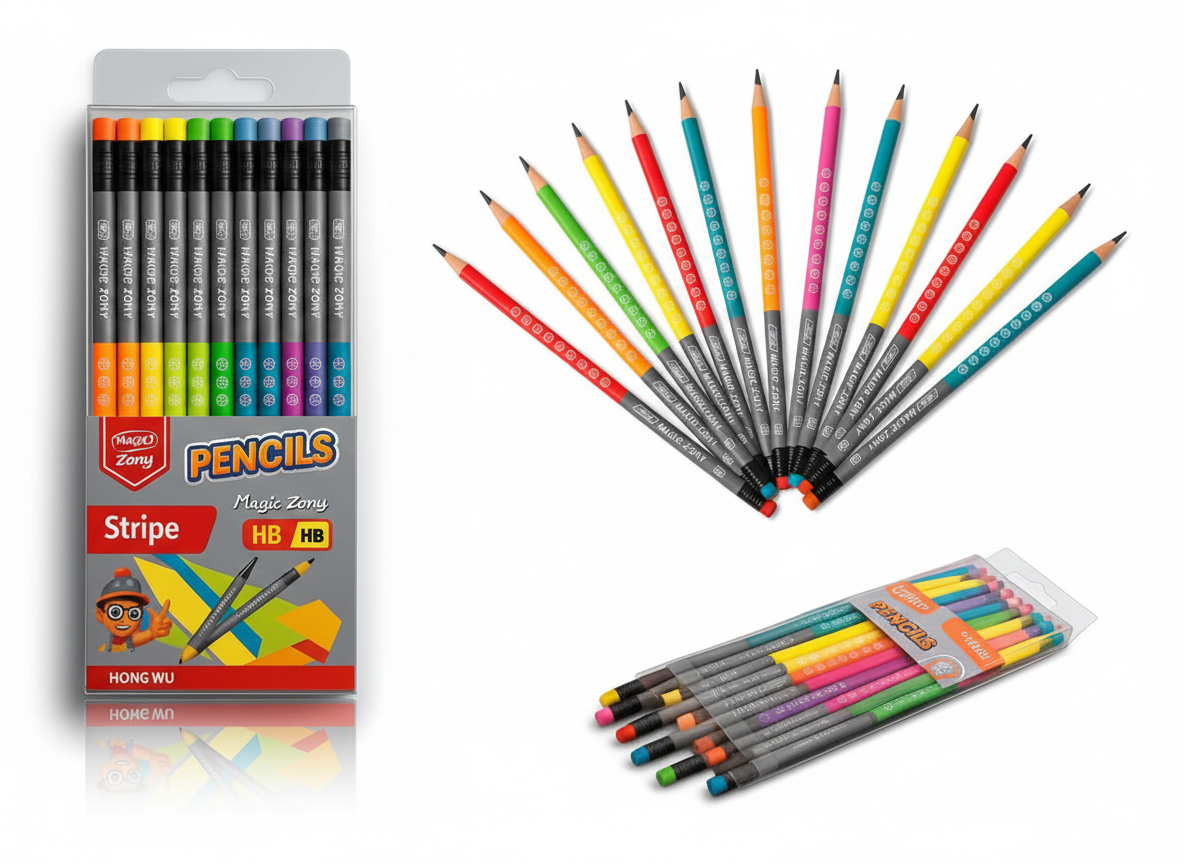 Premium Quality HB Pencils – Pack of 12 | Smiley design