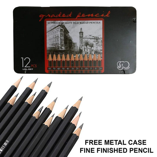 Graphic Art Sketch Pencil Set – Pack of 12 | Tin Box