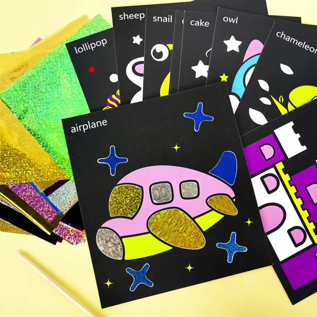 Foil Art For Kids – 2-in-1 Creative Craft Set - Kinder Kreato