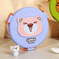 Stainless Steel Double Layer Cute Animal Round Lunch Box