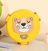 Stainless Steel Double Layer Cute Animal Round Lunch Box