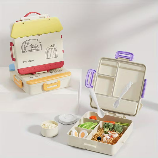 House-Shaped Lunch Box – 900ml Leakproof Microwave-BPA Free Lunch Box - Kinder Kreato