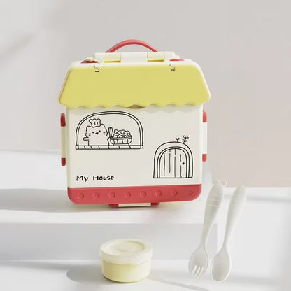 House-Shaped Lunch Box – 900ml Leakproof Microwave-BPA Free Lunch Box - Kinder Kreato