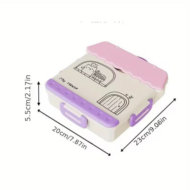 House-Shaped Lunch Box – 900ml Leakproof Microwave-BPA Free Lunch Box - Kinder Kreato