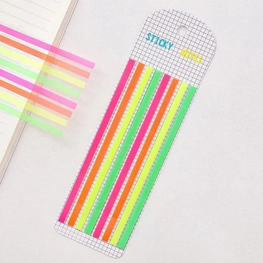 Rainbow Long Translucent Highlighter - Sticky Notes - Kinder Kreato
