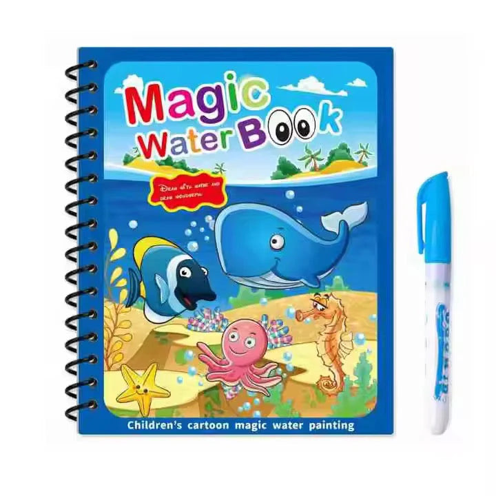 Magical Water Painting Book – Reusable Drawing Set - Kinder Kreato