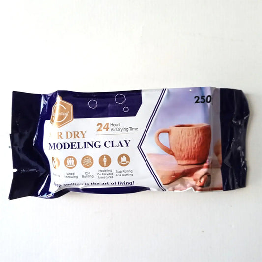 Keep Smiling Air Dry Modelling Clay 250g -  Brown - Kinder Kreato
