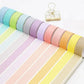 Premium Washi Tape Set –  Plain Pastel Colors (Pack of 12)