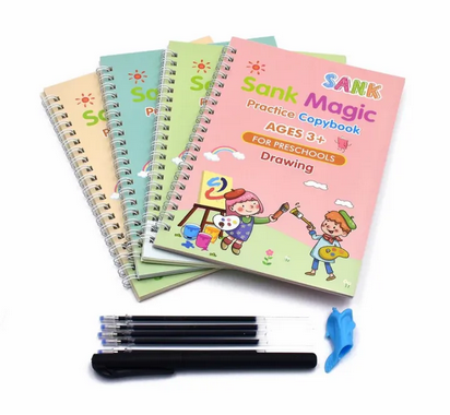Original Sank Magic Practice Copybooks – Set of 4 Reusable Books - Kinder Kreato