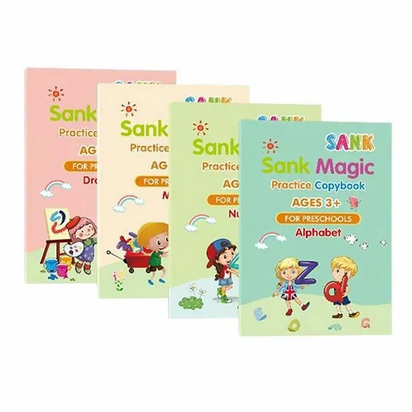 Original Sank Magic Practice Copybooks – Set of 4 Reusable Books - Kinder Kreato