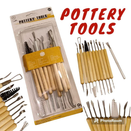 Pottery tools for dough making painting art and craft - Kinder Kreato
