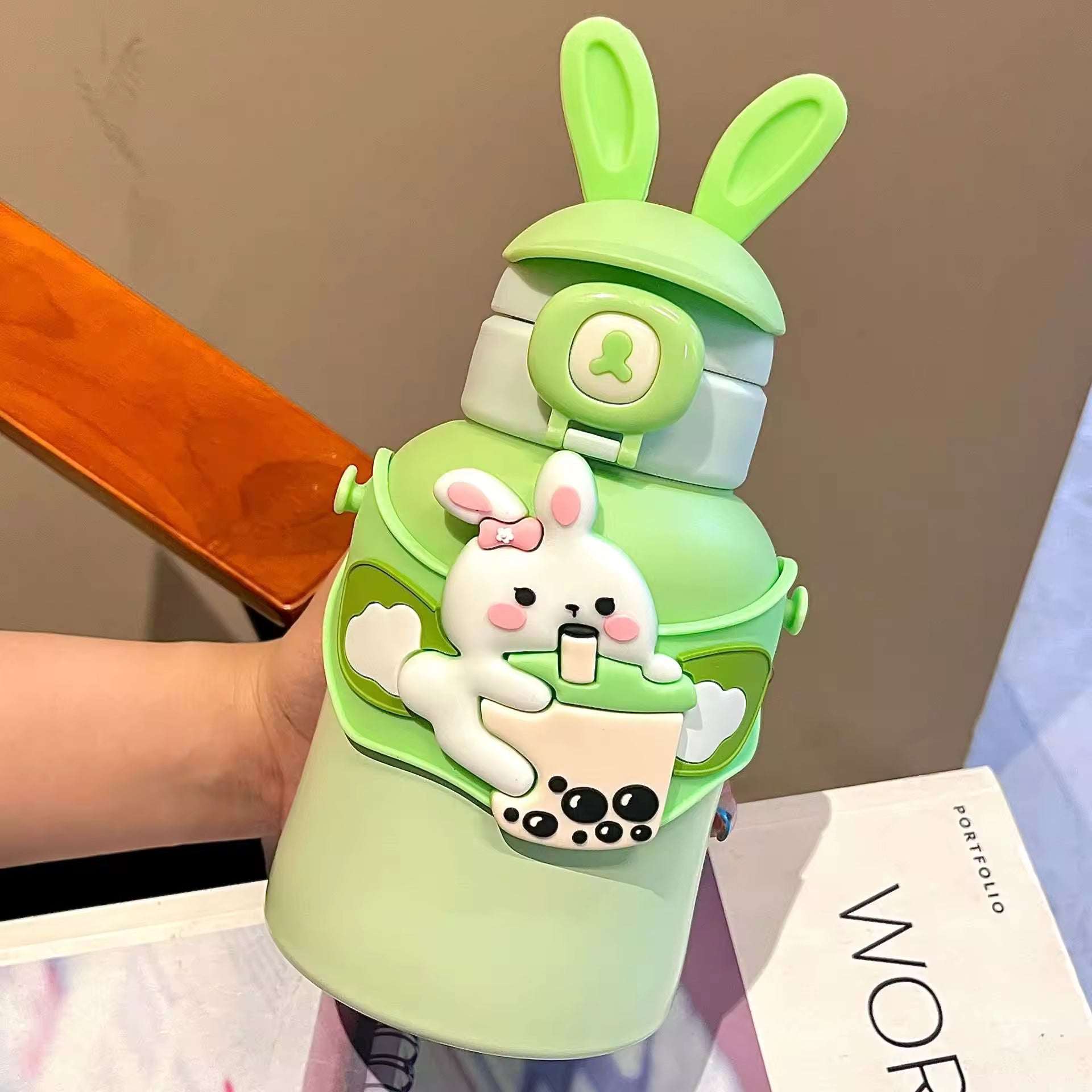 Rabbit Kids Thermos Cup – 500ml Stainless Steel Insulated Bottle - Kinder Kreato