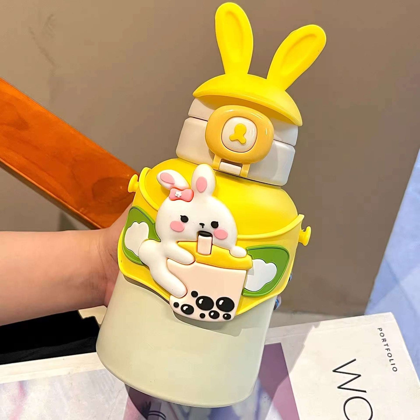 Rabbit Kids Thermos Cup – 500ml Stainless Steel Insulated Bottle - Kinder Kreato