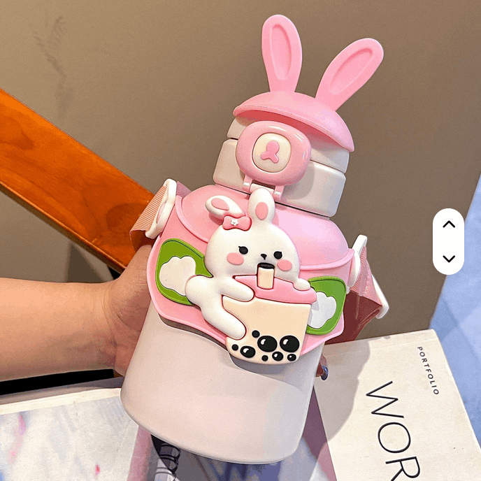 Rabbit Kids Thermos Cup – 500ml Stainless Steel Insulated Bottle - Kinder Kreato