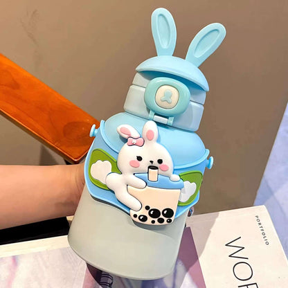 Rabbit Kids Thermos Cup – 500ml Stainless Steel Insulated Bottle - Kinder Kreato