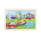 Transport Wooden A5 Jigsaw Puzzle Set for Kids - Kinder Kreato