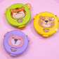 Stainless Steel Double Layer Cute Animal Round Lunch Box