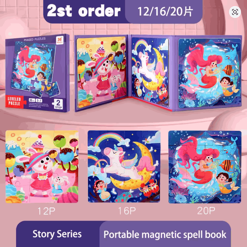 Set of 5 Magnetic Puzzle Books - Kinder Kreato