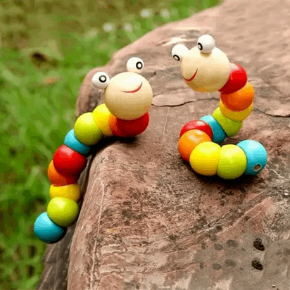Baby Caterpillar Wooden Toy - Kinder Kreato