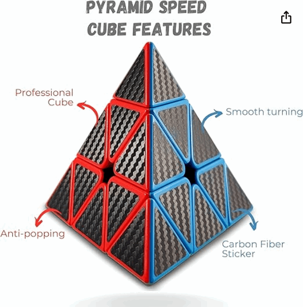 3x3 Classic Speed Pyraminx Cube - Kinder Kreato