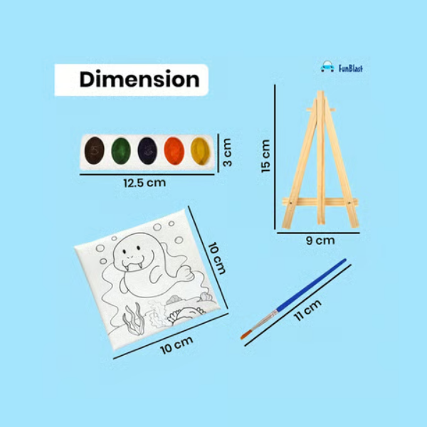 DIY Canvas Painting Kit With Mini Easel Stand - Kinder Kreato