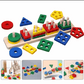 Wooden Shape Sorting Puzzle Toddler Montessori Toy - Kinder Kreato