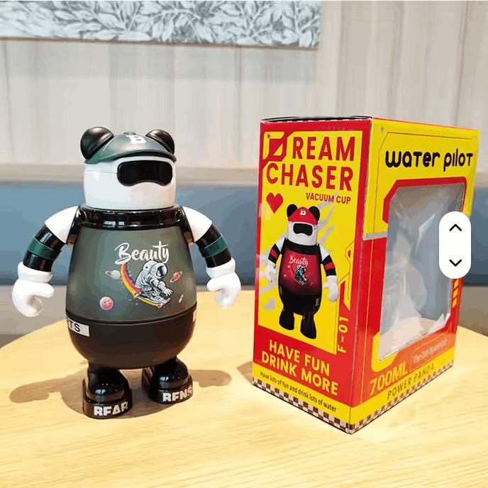 Bear Gradient Frosted Plastic Water Bottle 700ml - Kinder Kreato