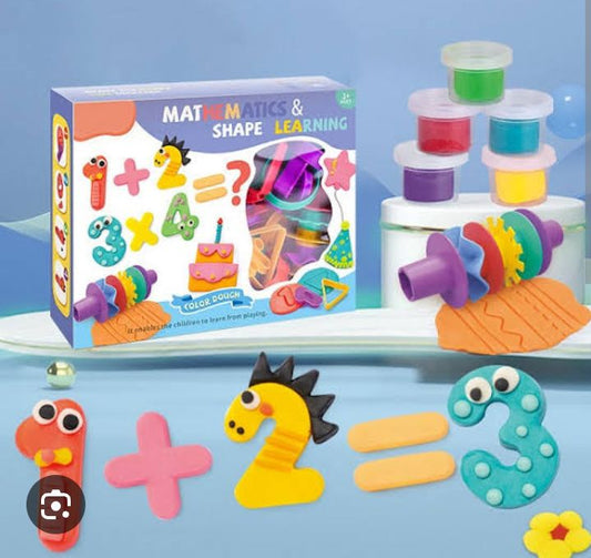 Kids Play Dough Mathematics & Shape Learing Tools Set