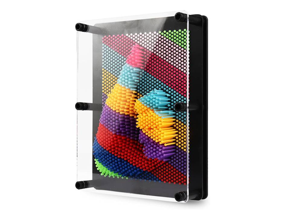 3D Pin Art Board Toy – Large 6x8"Colorful Plastic Board - Kinder Kreato