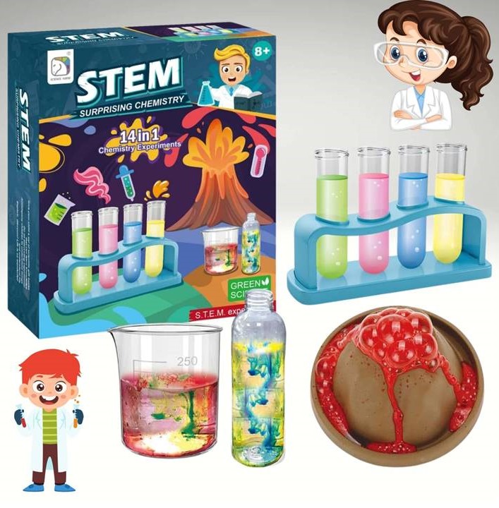 14 in 1 Chemical Experiment - STEM Surprising Chemistry - Kinder Kreato