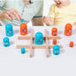 Wooden Emoji Tic Tac Toe Tache Board Game - Kinder Kreato