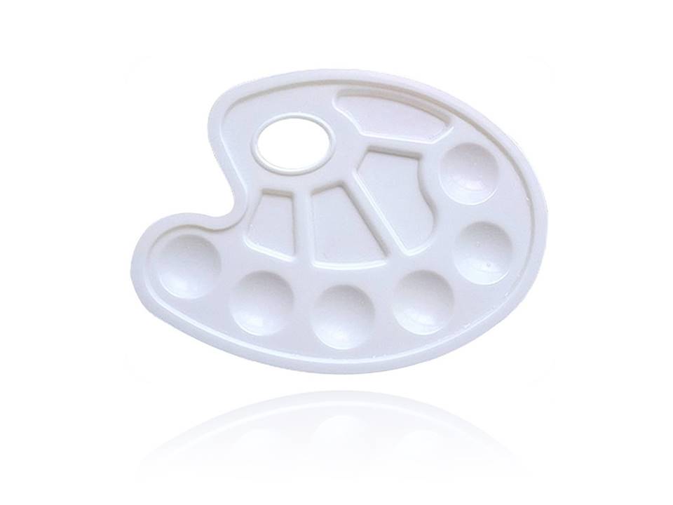 Plastic Color Mixing Tray – Medium Size Deluxe White Palette