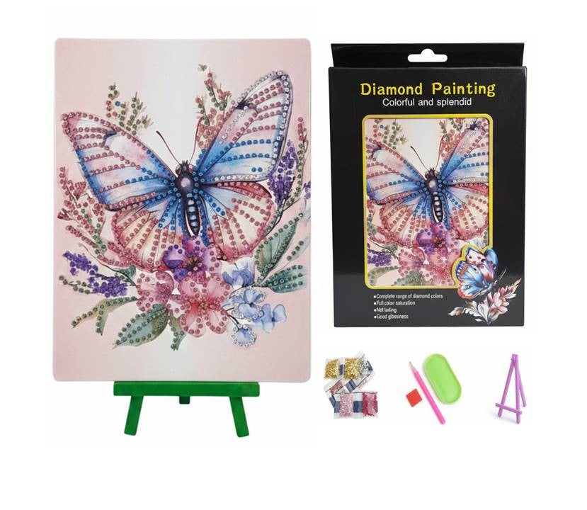 5D Crystal Diamond Painting Kit | Butterfly - Kinder Kreato