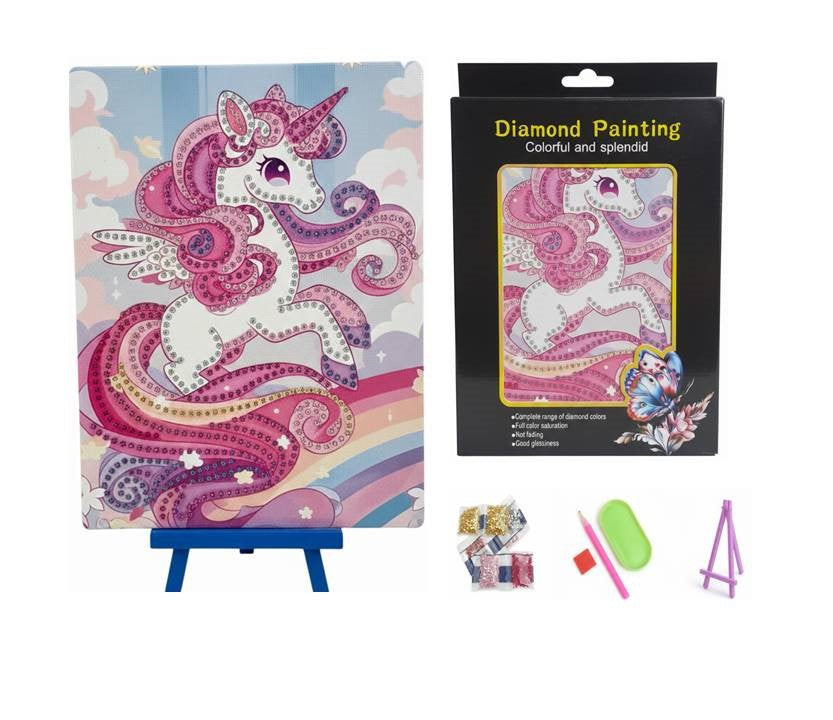 5D Crystal Diamond Painting Kit | Unicorn - Kinder Kreato