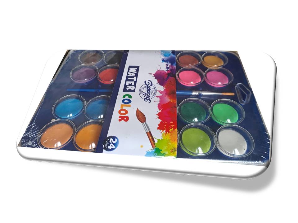 Baroque 12/24 Colors Watercolor Set – Washable, High Quality Paints for Kids & Artists