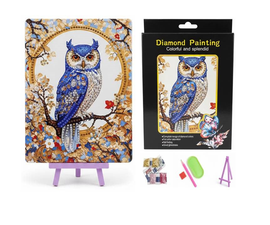 5D Crystal Diamond Painting Kit | Owl - Kinder Kreato
